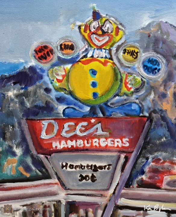 Dee's, painting by Ken Bingham