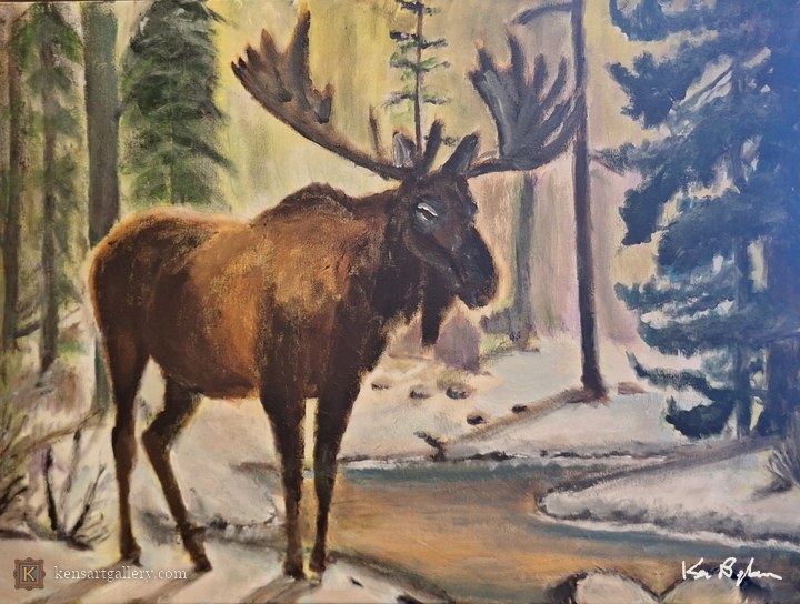 Moose, painting by Ken Bingham