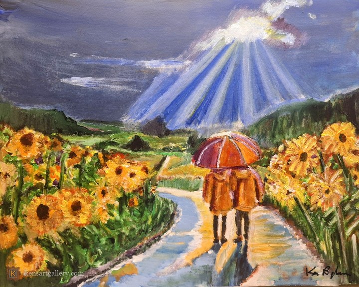 Rainy Day, painting by Ken Bingham