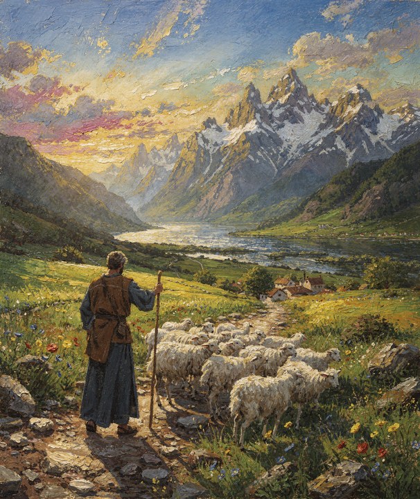 The Shepherd, ai-generated image by Ken Bingham